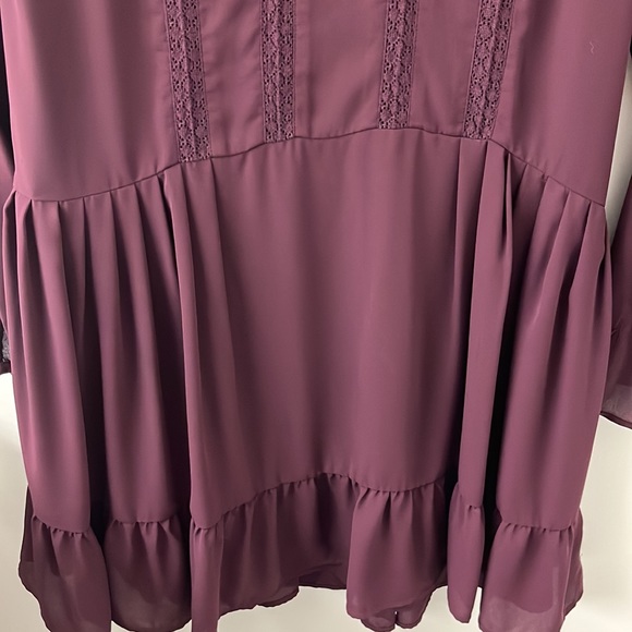 Burgundy Sunday Best Baby Doll Dress - Picture 4 of 7